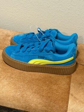 PUMA Fenty x Creeper Phatty "Speed Blue" Suede Sneakers Women Size 8.5 NWOB